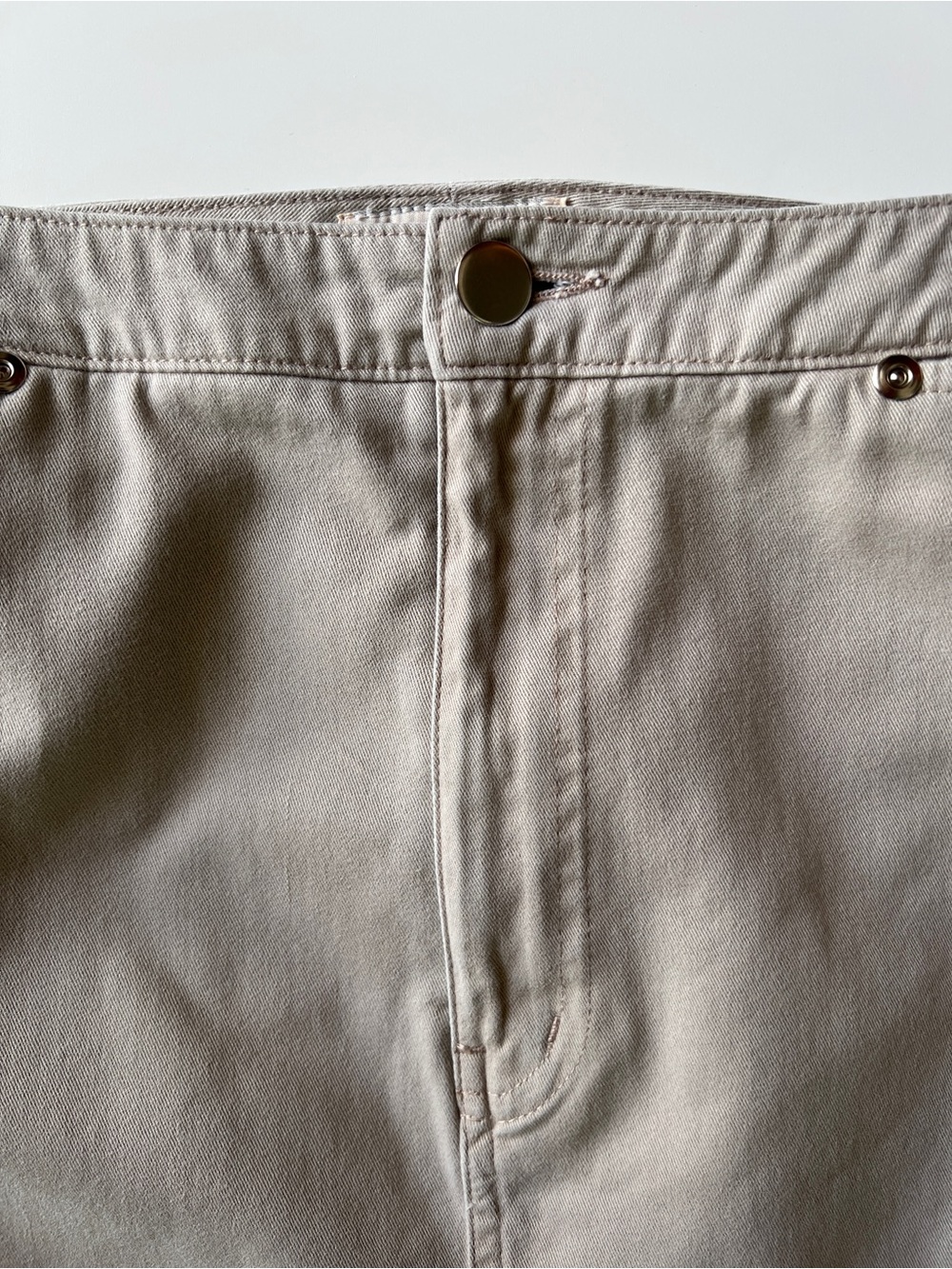 St Johns Bay Khaki Knee Length Skirt Cotton Straight Minimalist Casual Size 8 - Picture 6 of 15